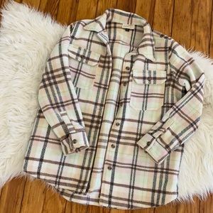 Pink and cream shacket